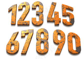 铁锈风格3d数字