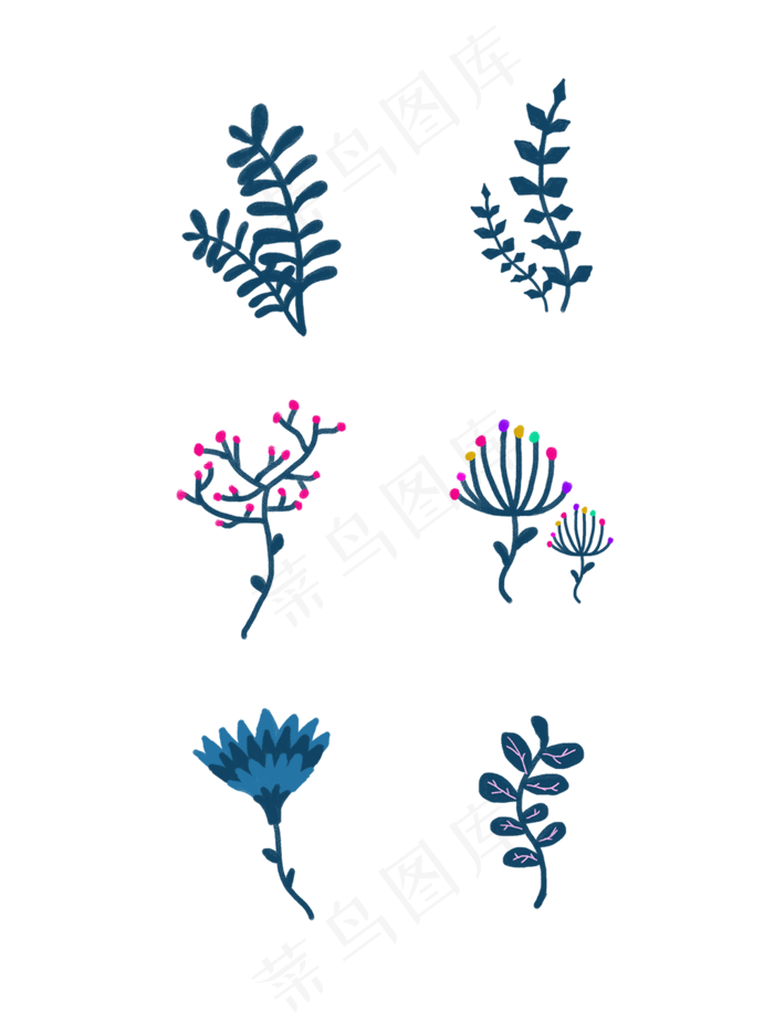 简笔画可爱卡通手绘花叶子