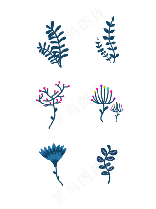 简笔画可爱卡通手绘花叶子