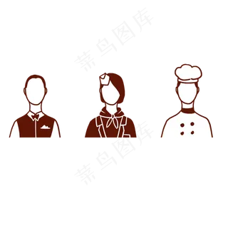 五一劳动节职业剪影免抠素材