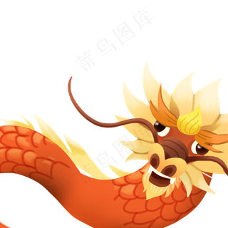 龙头卡通png素材,免抠元素