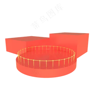 618电商几何舞台展台