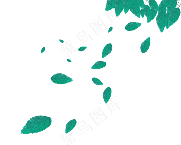 绿叶漂浮物(2542X2037(DPI:300))psd模版下载