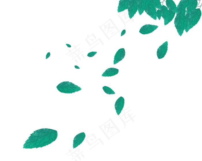 绿叶漂浮物(2542X2037(DPI:300))psd模版下载