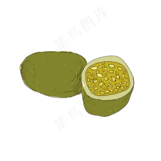 绿色百香果新鲜水果绿色食品天然