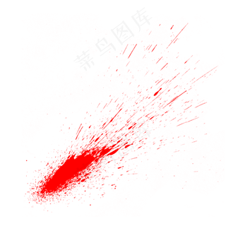 红色水彩血迹逼真图