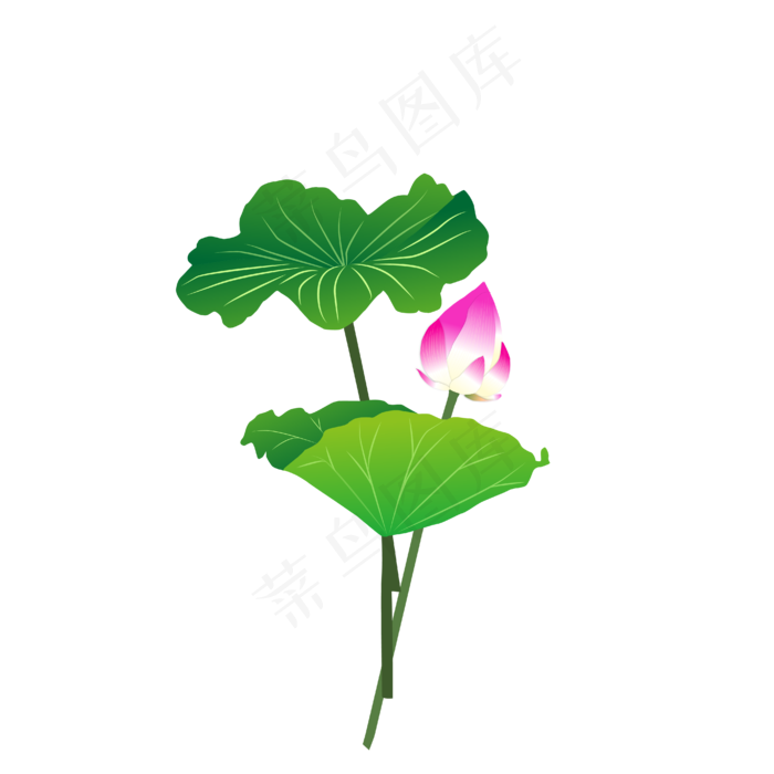 矢量卡通粉色莲花(4167*4167px 300 dpi )ai矢量模版下载