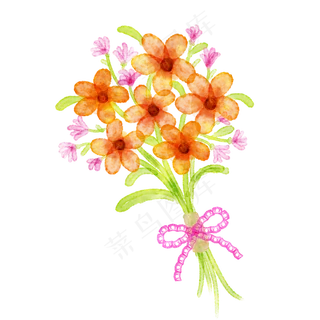 教师节橙色鲜花