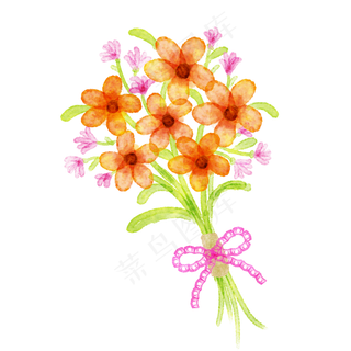 教师节橙色鲜花