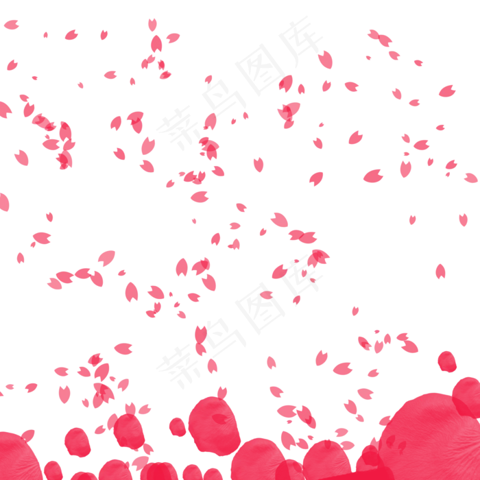 红色花瓣(2000X2000(DPI:100))psd模版下载