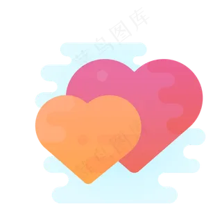 二棵桃心图标免抠图