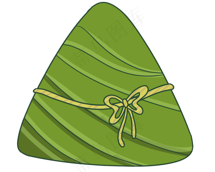 系蝴蝶结的粽子插图