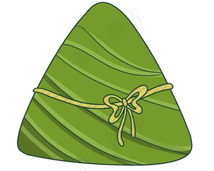 系蝴蝶结的粽子插图(2500X2000(DPI:300))psd模版下载