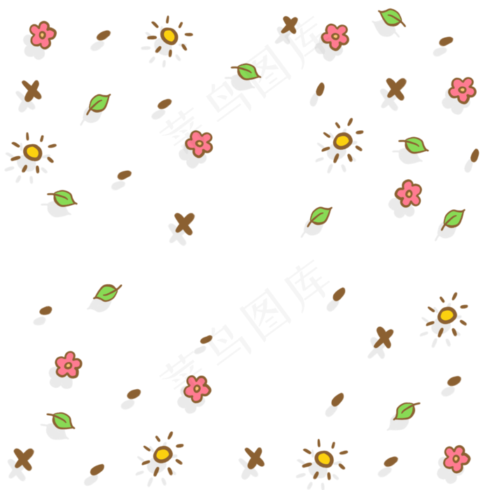 卡通可爱蝴蝶结漂浮气氛电商装饰(2000X2000(DPI:150))psd模版下载