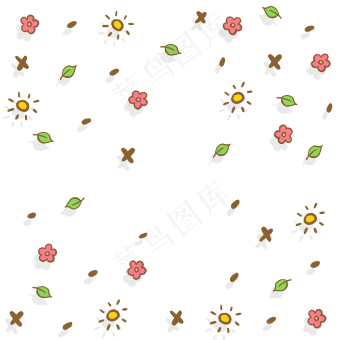 卡通可爱蝴蝶结漂浮气氛电商装饰(2000X2000(DPI:150))psd模版下载