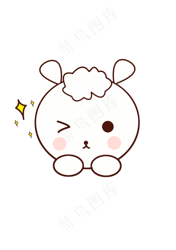 小清新动物可爱小羊png