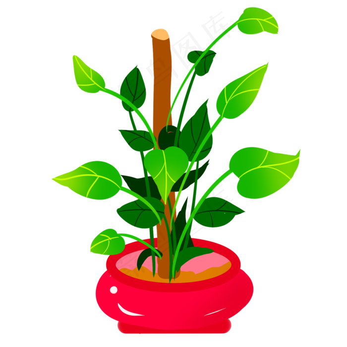 绿色植物叶子盆栽元素
