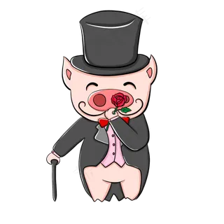 穿着礼服戴礼帽闻玫瑰的魔术师小 穿着礼服戴礼帽闻玫瑰的魔术师小