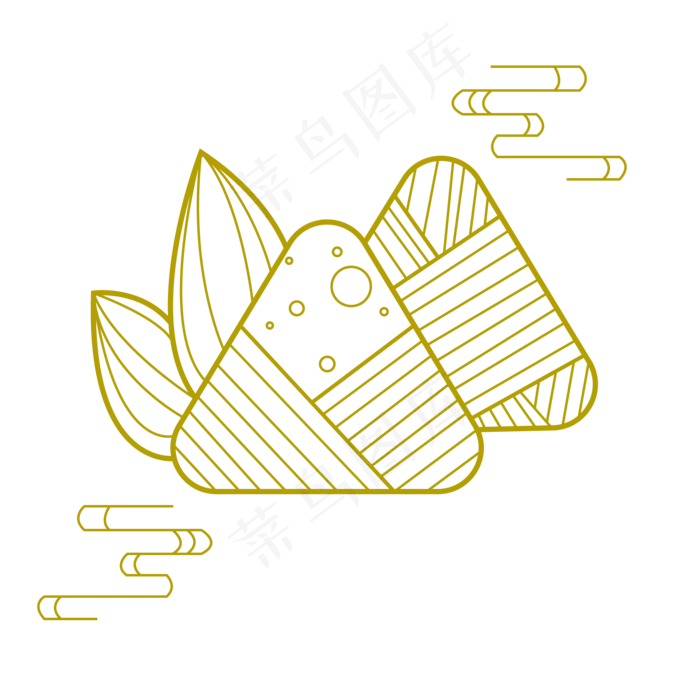 金线粽子(2000*2000px 300 dpi )ai矢量模版下载