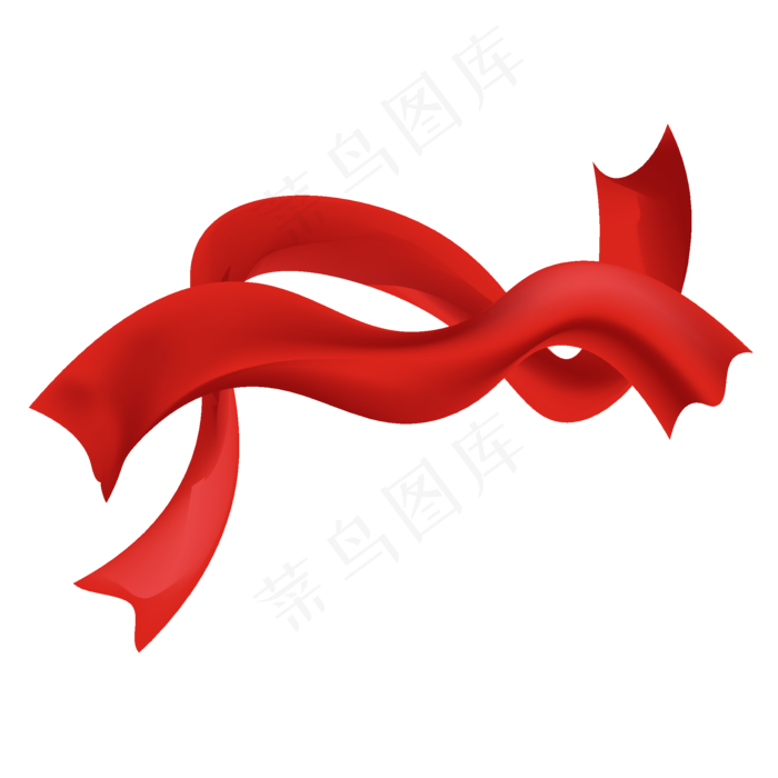 红色飘带(2000*2000px 300 dpi )ai矢量模版下载