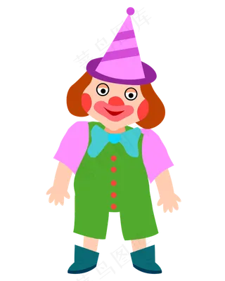 矢量卡通愚人节小丑,免抠元素