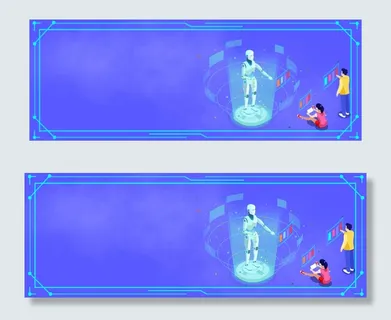 蓝色几何商务科技banner