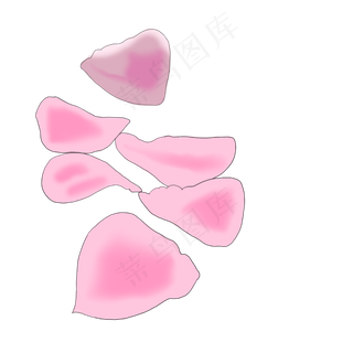 零散落下的玫瑰花瓣