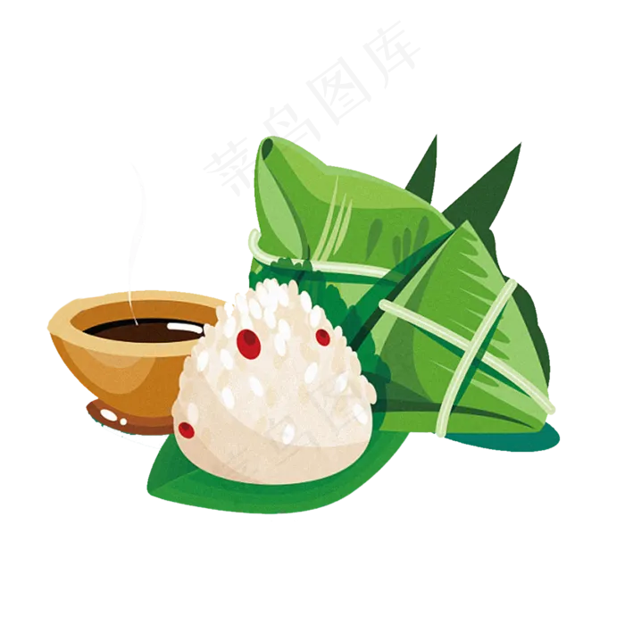 端午节的粽子姜茶素材(2000X2000(DPI:300))psd模版下载