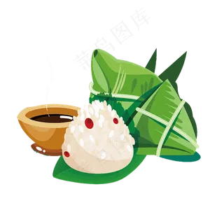 端午节的粽子姜茶素材