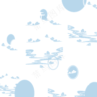 冷色调国潮风底纹