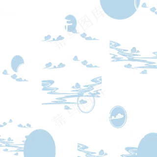 冷色调国潮风底纹