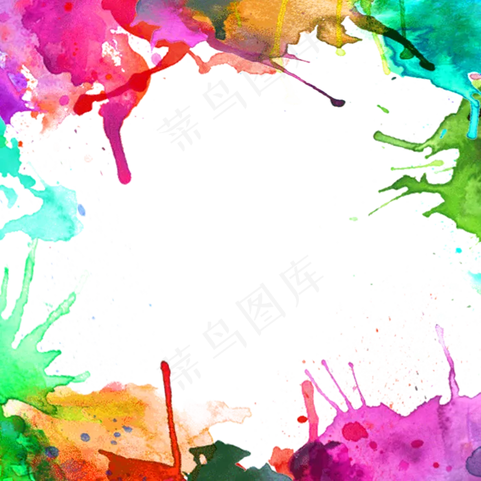 喷溅泼墨边框,免抠元素(2500*2500px 300 dpi )psd模版下载