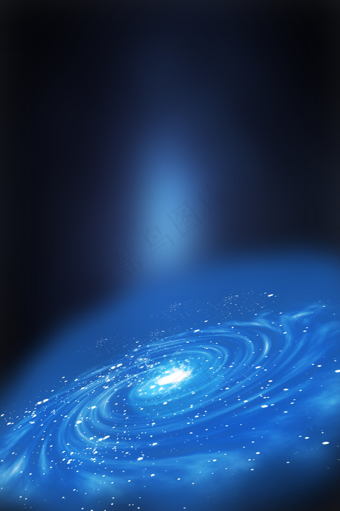 蓝色夜空星云高清背景素材