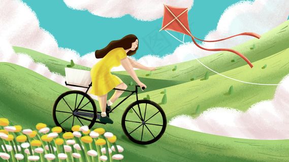 山野出游踏春配图