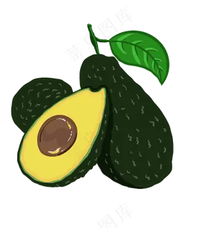 绿色牛油果水果