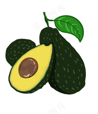 绿色牛油果水果
