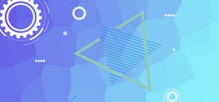 蓝色几何科技展板banner