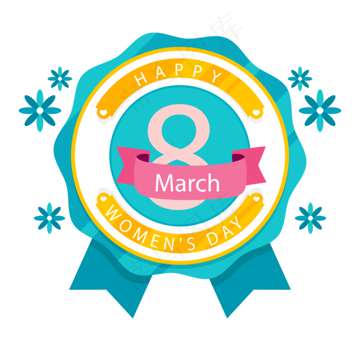 三八妇女节3.8魅力女人图案女王节,免抠元素