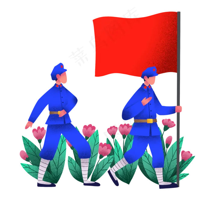 红旗建党节革命(2000X2000(DPI:300))psd模版下载