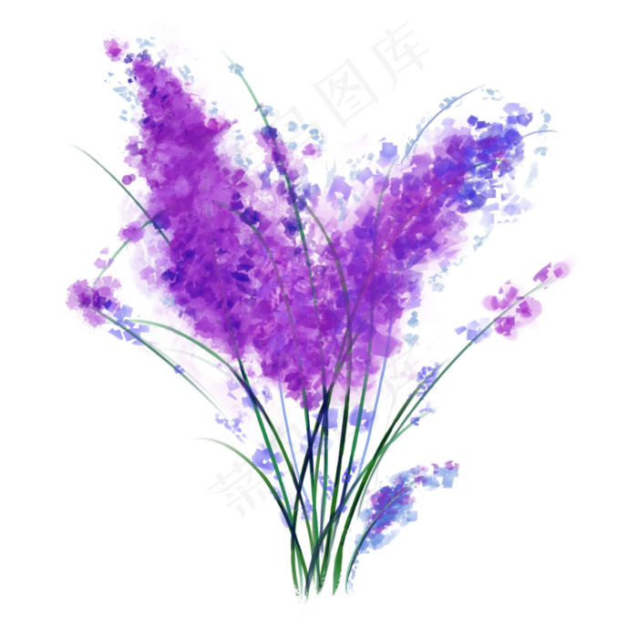 春季春日紫色花植物PNG春天春日风,免抠元素