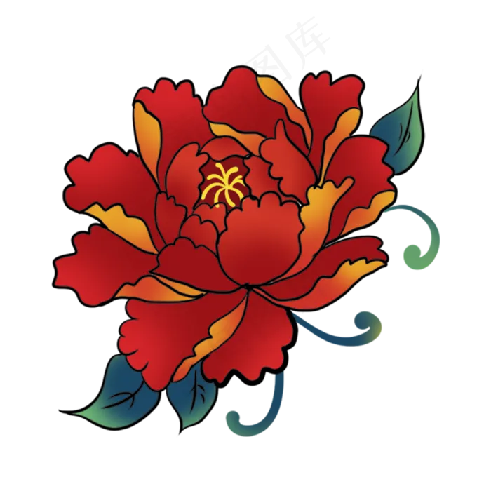 彩色植物花朵(2000X2000(DPI:300))psd模版下载