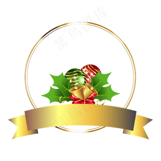 圣诞节节日边框装饰,免抠元素