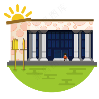 美术馆博物馆空间建筑,免抠元素