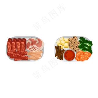 重庆火锅重口味卡通,免抠元素