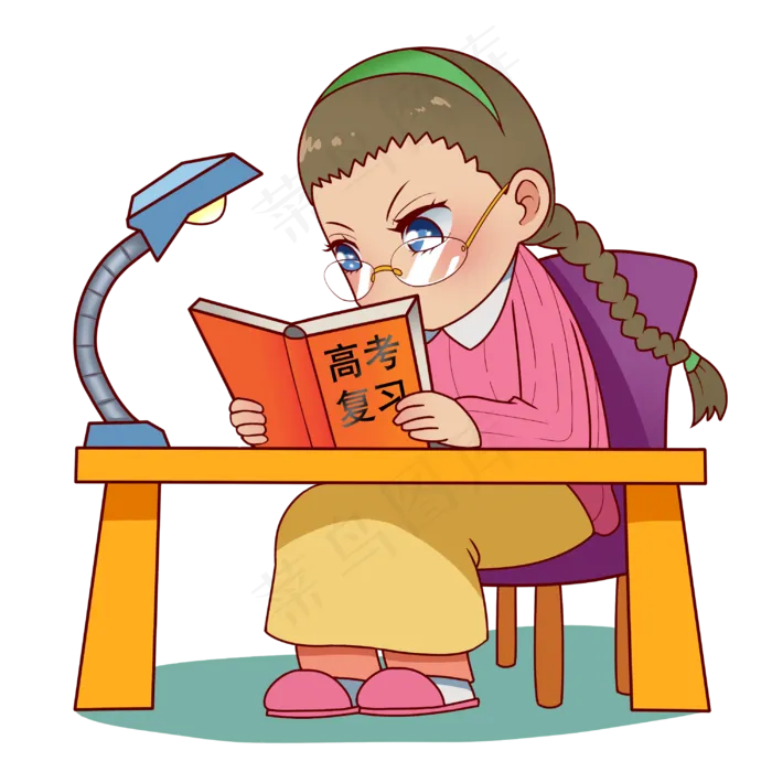 看书复习女孩(3000X3000(DPI:300))psd模版下载