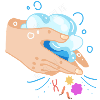 疫情防控洗手,免抠元素