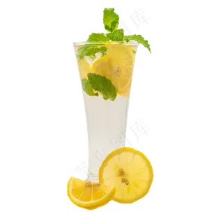 黄色柠檬饮品,免抠元素