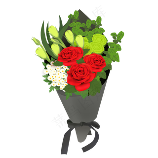 玫瑰花束png图片