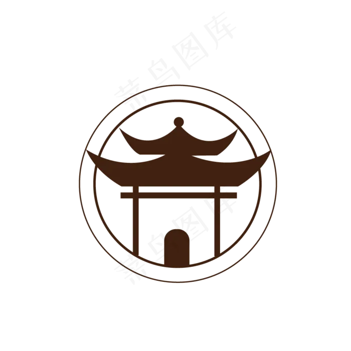 古风民宿标(2000X2000(DPI:300))ai矢量模版下载