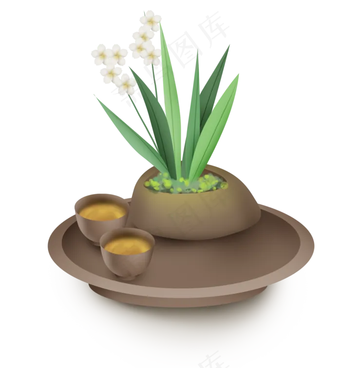 中国风功夫茶和花卉(2000X2158(DPI:299))psd模版下载